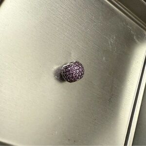 PANDORA light pink CZ Pave' Ball Charm